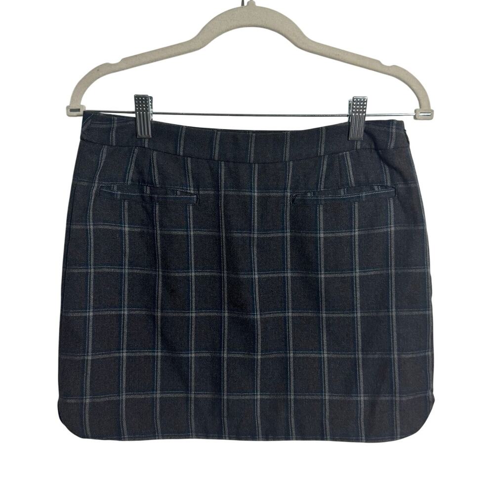 Gap Dark Academia Plaid 90s Schoolgirl Grunge Mini Skirt Women 2 Gray Blue Bratz